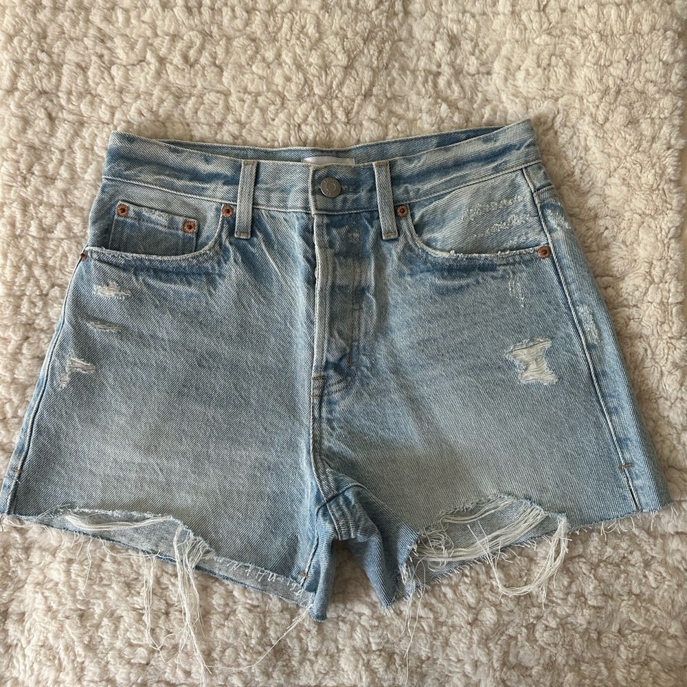 Never worn Pistola Blue Jean Shorts Distressed Casual Style